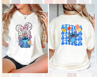 stitch tshirt, stitch Disney t-shirt, stitch Disneyworld t shirt, Cute Stitch shirt, Magic Kingdom Stitch Tee, Stitch and Mickey Balloon Tee