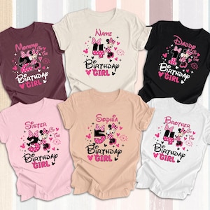 Minnie Birthday Shirt, Custom Minnie Mouse Birthday Shirt, Custom Birthday Shirt, Personalized Birthday girl Tee, Family Disney Birthday Tee