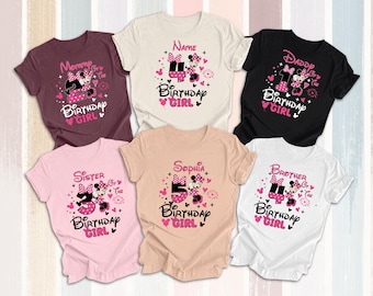 Minnie Birthday Shirt, Custom Minnie Mouse Birthday Shirt, Custom Birthday Shirt, Personalized Birthday girl Tee, Family Disney Birthday Tee