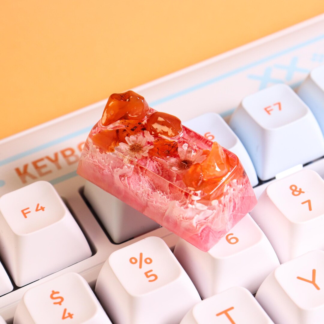 Custom Backspace 2U Keycap – Handcrafted Resin Keycap With Dried ...