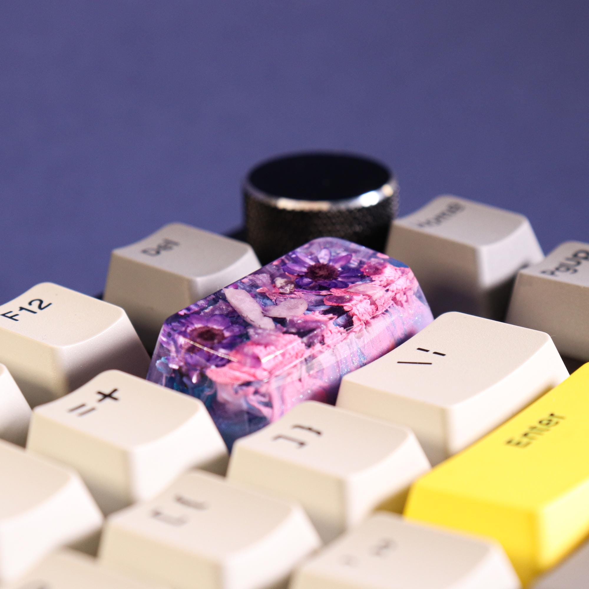 Handmade Enter | Backspace Keycap Set – Crystal & Natural Flowers ...