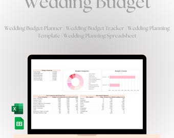Planer Hochzeit | Hochzeit Budget Tracker | Hochzeitsplanungsvorlage | Hochzeitsplanung