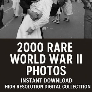 2000 fotos raras de la Segunda Guerra Mundial – Descarga instantánea | Colección digital de alta resolución