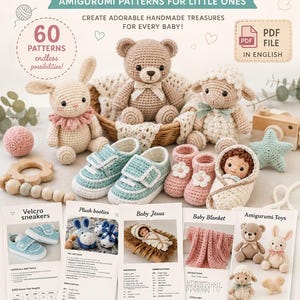 60 Baby Amigurumi Crochet Patterns PDF Bundle | Cute Baby Doll Crochet Patterns | Instant Digital Download  | Crochet Toy Patterns