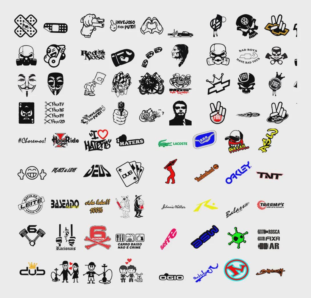 5,000 Automotive Sticker Vector Designs | Car Decals Bundle | CDR & PDF ...