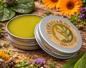 Ungüento herbal para piel seca, con picazón y delicada / Bálsamo de caléndula Kawakawa / Cuidado botánico suave para la piel / Wildskin Restore