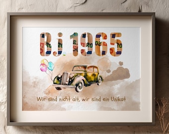 Lustiges personalisiertes Geldgeschenk zum Geburtstag für Kumpel, Freund, Papa & Opa / Geld verpacken / A4/A5 DNI PDF