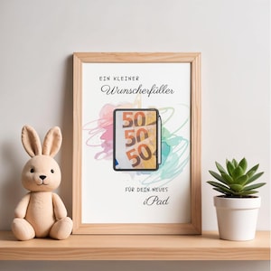 Geldgeschenk Tablet Gutschein iPad | Printable PDF Vorlage A4 A5 | Digital Download Geschenkidee Kreativität image 7