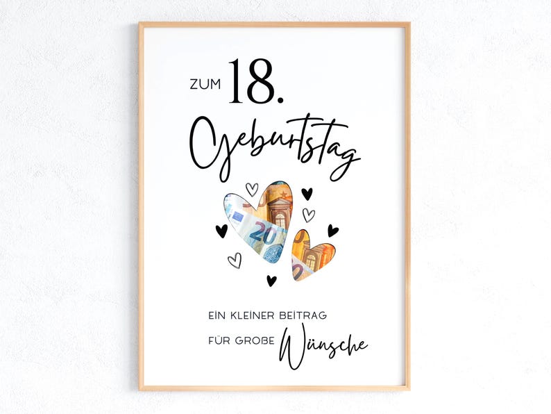 Geldgeschenk zum 18. Geburtstag