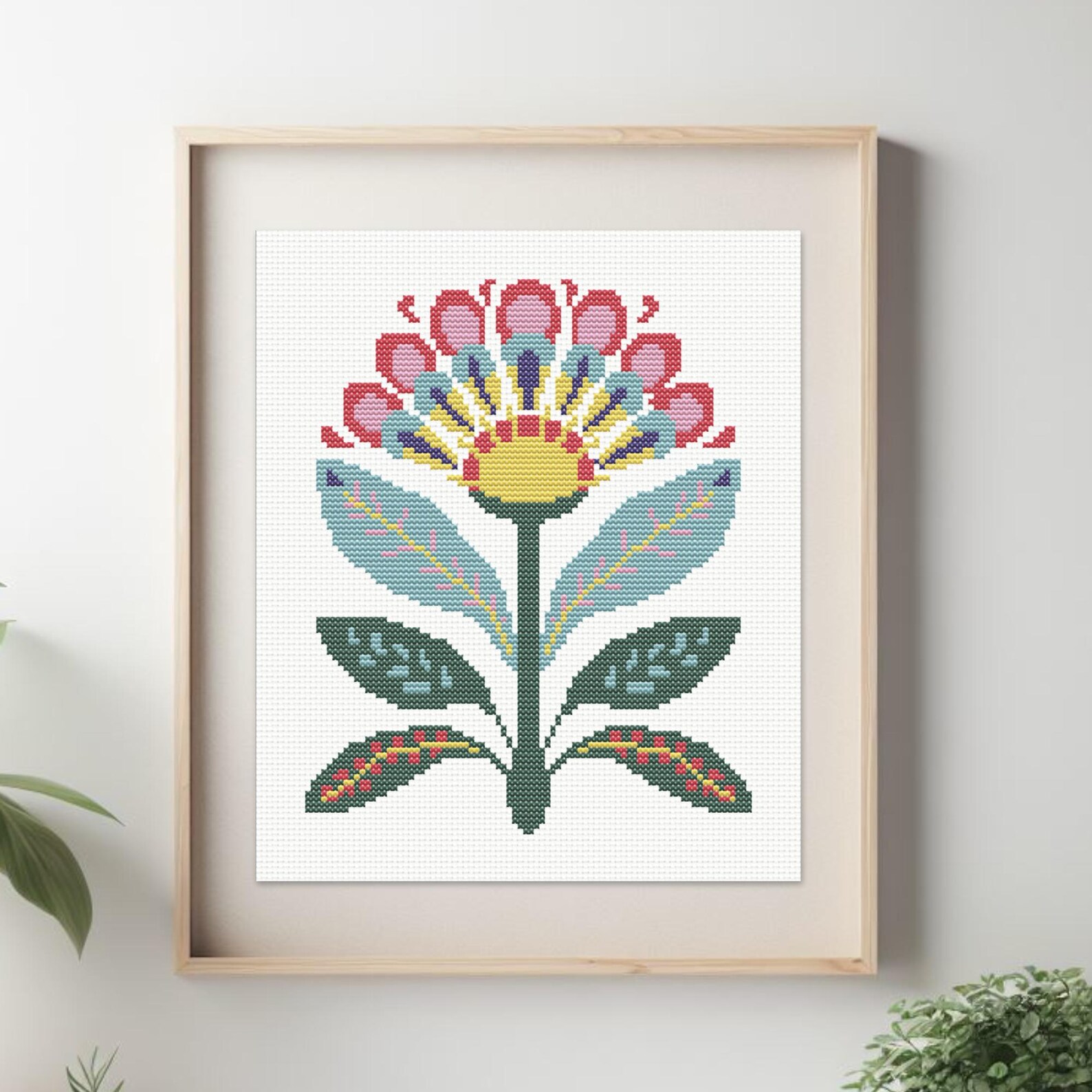 Scandinavian Folk Cross Stitch Pattern Pack 6 PDF Designs, Floral ...