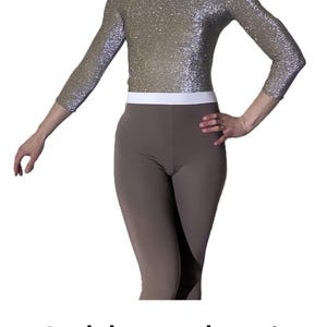 combination in cotton with sparkly fabric for aerial acrobatics dance contortion circus gym