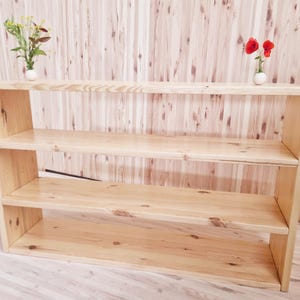 Customizable Natural Wood Bookshelves