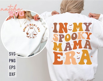 Spooky Mama Era SVG: Halloween Mom T-Shirt Design (Digital Download