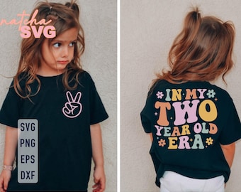 Two Year Old Birthday SVG: Groovy 2nd Birthday Girl Design (Digital Download