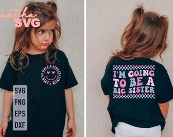 Big Sister SVG: Trendy Kids Shirt Design (Digital Download)
