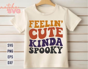 SVG de Halloween espeluznante, diseño de camiseta infantil (descarga digital)