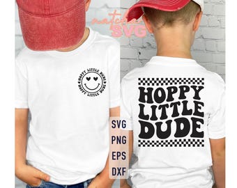 Hoppy Little Dude Easter SVG: Retro Bunny Design (Digital Download)