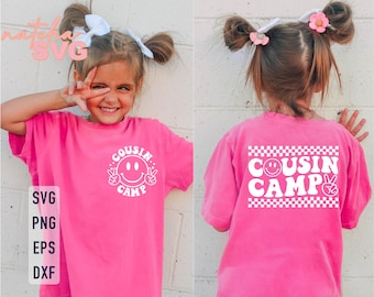 Cousin Camp SVG: レトロなキャンプクルーのデザイン (デジタルダウンロード