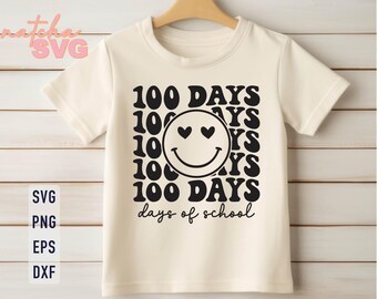 100 Days of School SVG: Teacher Shirt Design (Digital Download)