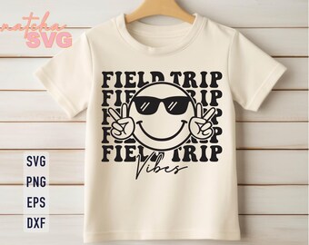 Field Trip Vibes SVG : conception de l'escouade scolaire (téléchargement numérique)