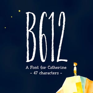 B612 police de caractères dessinée à la main police de croquis au crayon polices de caractères en papier texturé étoile thème affichage police de caractères police fantaisiste lune style nuit étoilée cosmique