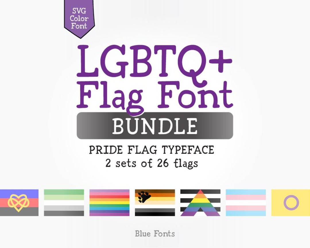 Phide Leteers LGBTQ+ Flag Font Bundle – Rainbow Alphabet Pride Typeface for Canva ...