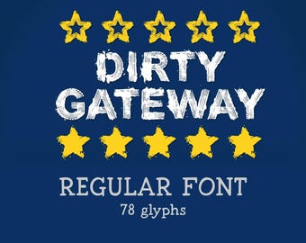 Dirty Gateway – Patriotic Distressed Font | Tire Track Display | USA 250 Anniversary | otf + ttf | Digital Download