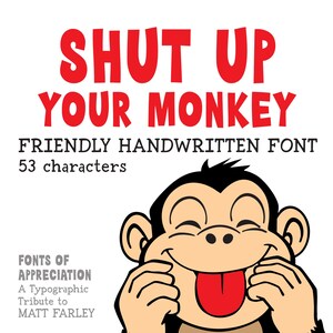 Fai Zitto la Tua Scimmia - Font OTF per cartoni animati bizzarri, carattere tipografico con display rumoroso, lettering giocoso e audace, fumetto contorto, tipografia funky per bambini