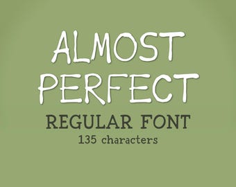 ALMOST PERFECT Grunge Font – Handwritten Dripping Script, Edgy Rough Handwriting for Cricut Procreate Canva Logos Merch Streetwear Branding