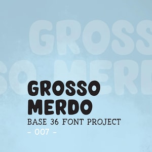 GROSSO MERDO vet marker lettertype grappig displayscript voor Canva Procreate Halloween belettering dik handschrift lettertype Instant Download partij