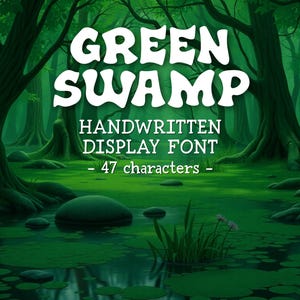 GREEN SWAMP Slime Typsnitt Kladdiga Bokstäver Droppande Alfabet Barn Skräck Typsnitt Monster Festdekor Halloween Pyssel Tryck Alfabet OTF