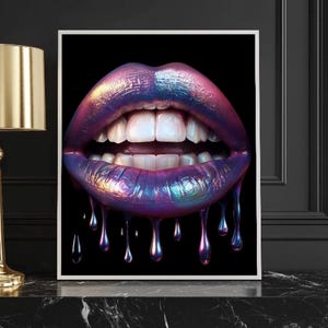 Chrome Drip Lips Wandkunst/Poster