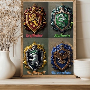 The 4 Houses Wall Art/Poster