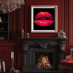 Red Lips Wall Art/ Poster