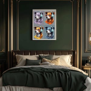 4 Collie Wall Art/Poster