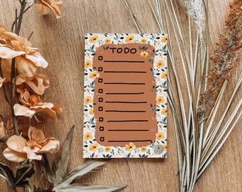 Spring Cottagecore Post-it Note Pads, Flowers Cozy Gift Organization, Mindfulness Memo, To-Do List Sticky Notes
