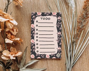 Note Pads, Rose Cottagecore Sticky Memo, Cozy Floral Gift for Organizing, Post-it® Notes, To-Do Lists