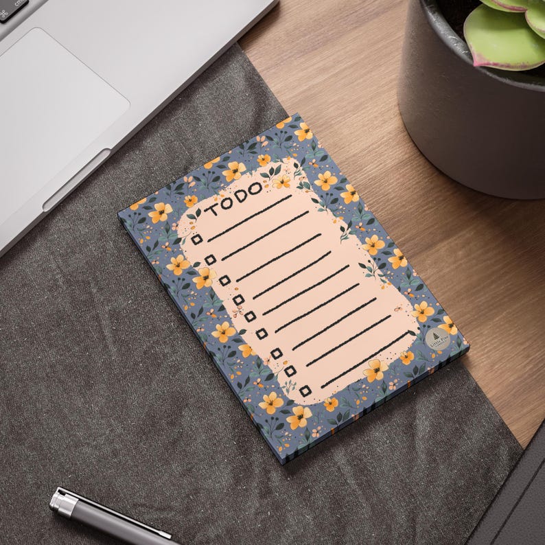 Spring Cottagecore Post-it Note Pads, Flowers Cozy Gift Organization, Mindfulness Memo, To-Do List Sticky Notes image 3
