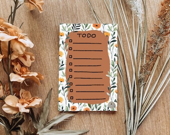 Spring Cottagecore Post-it Note Pads, Flowers Cozy Gift Organization, Mindfulness Memo, To-Do List Sticky Notes