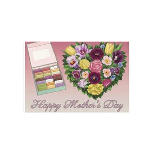 Postales de bellas artes para el Día de la Madre, juego de tarjetas de felicitación, papelería, diseño floral, impresión artística, regalo para mamá