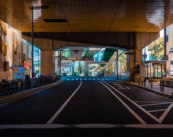 Industrial Crossroad in Osaka, Japan – Urban Digital Print | Download Wall Art | Photo