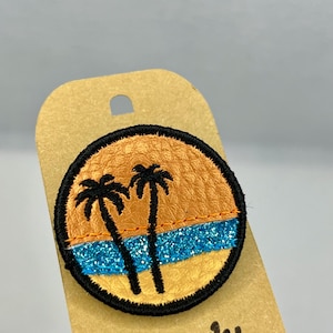 Glitter coconut brooch