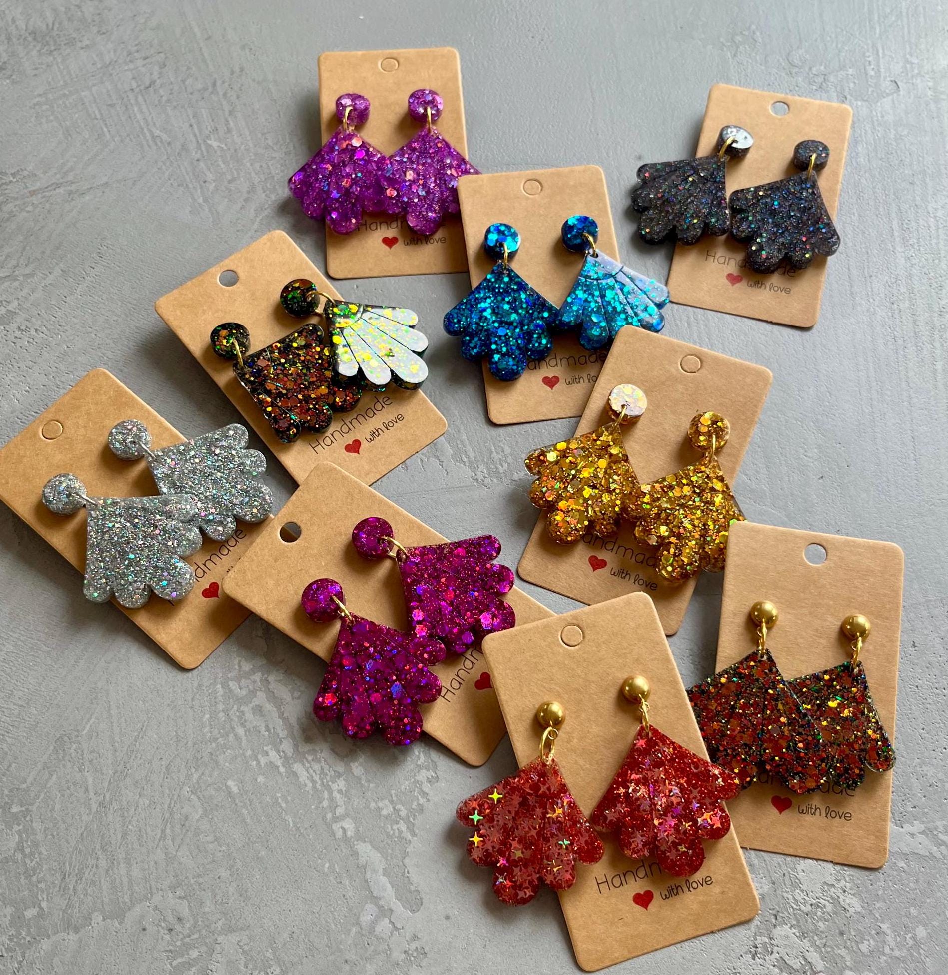 Boucle d'oreille pendante rétro - France