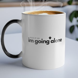 Taza para el juego de cartas Euchre, termosensible y con cambio de color, "Cógela, voy solo", regalo para jugadores de cartas, regalo de Euchre