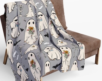 Manta polar Pastel Ghost Summerween: Manta playera de Halloween