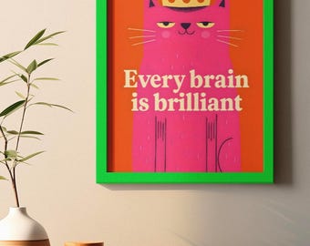 Poster Neurodiversity Classroom: Every Brain is Brilliant - Teacher Decor