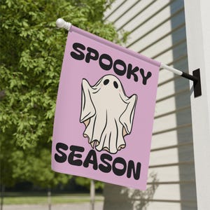 Summerween Ghost Garden Banner: Pastel Halloween Outdoor Decor image 4