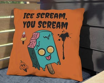 Summerween-halloweenkussen: ijsontwerp, buitendecoratie