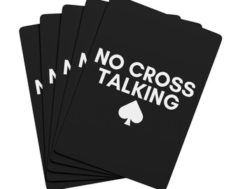Cartas de Euchre sin diálogo cruzado, cartas de póker divertidas