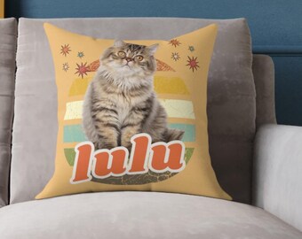 Custom Pet Photo Pillow: Personalized Dorm Decor, Pet Lover Gift